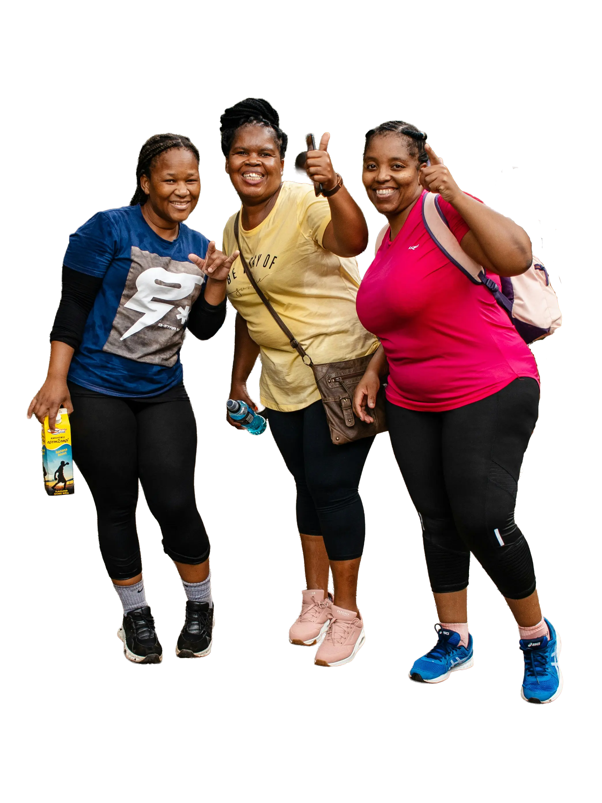 A group of women hiking together, representing sisterhood.